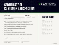 Certificate of Customer Satisfaction Service