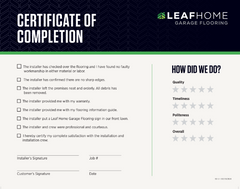 Completion Certificate